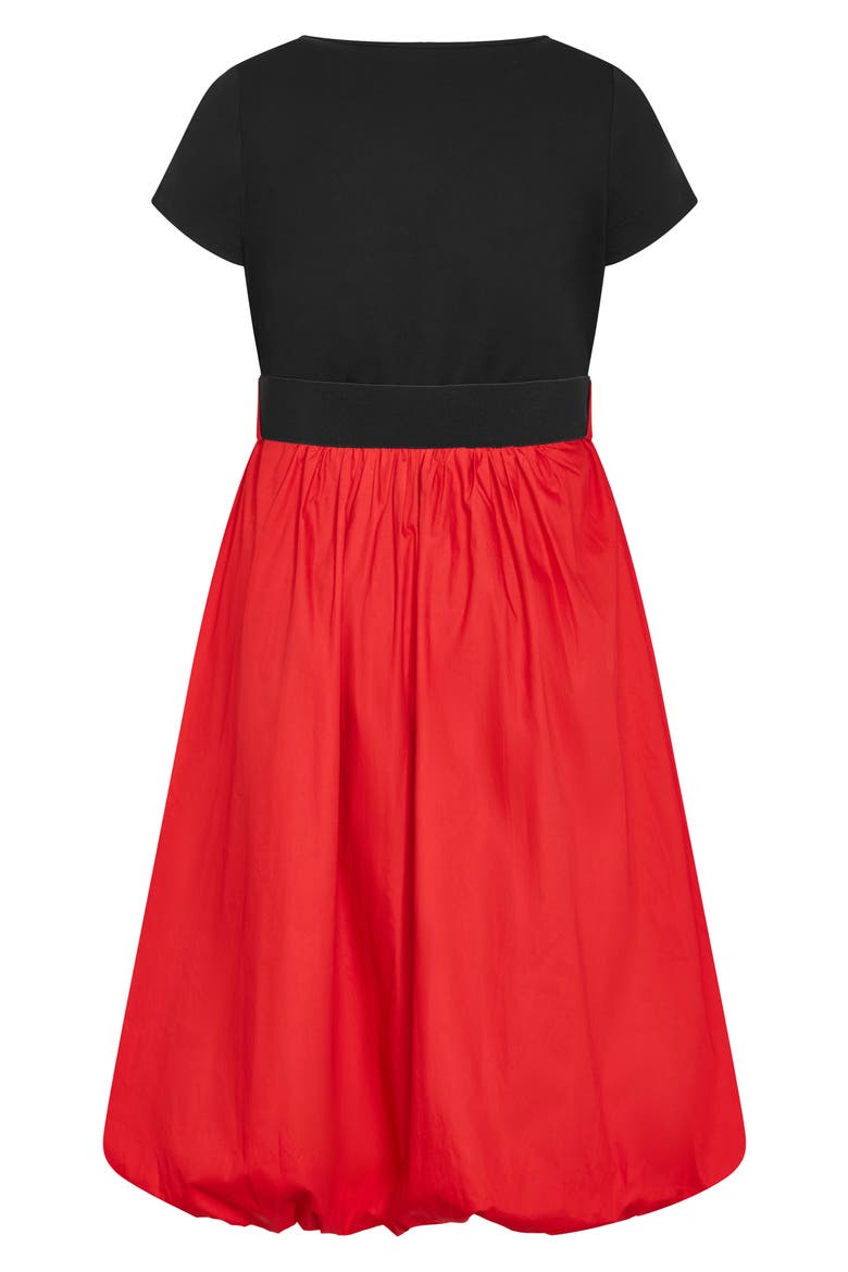 Paris Love Bubble Skirt Dress, Alternate, color, SEXY RED