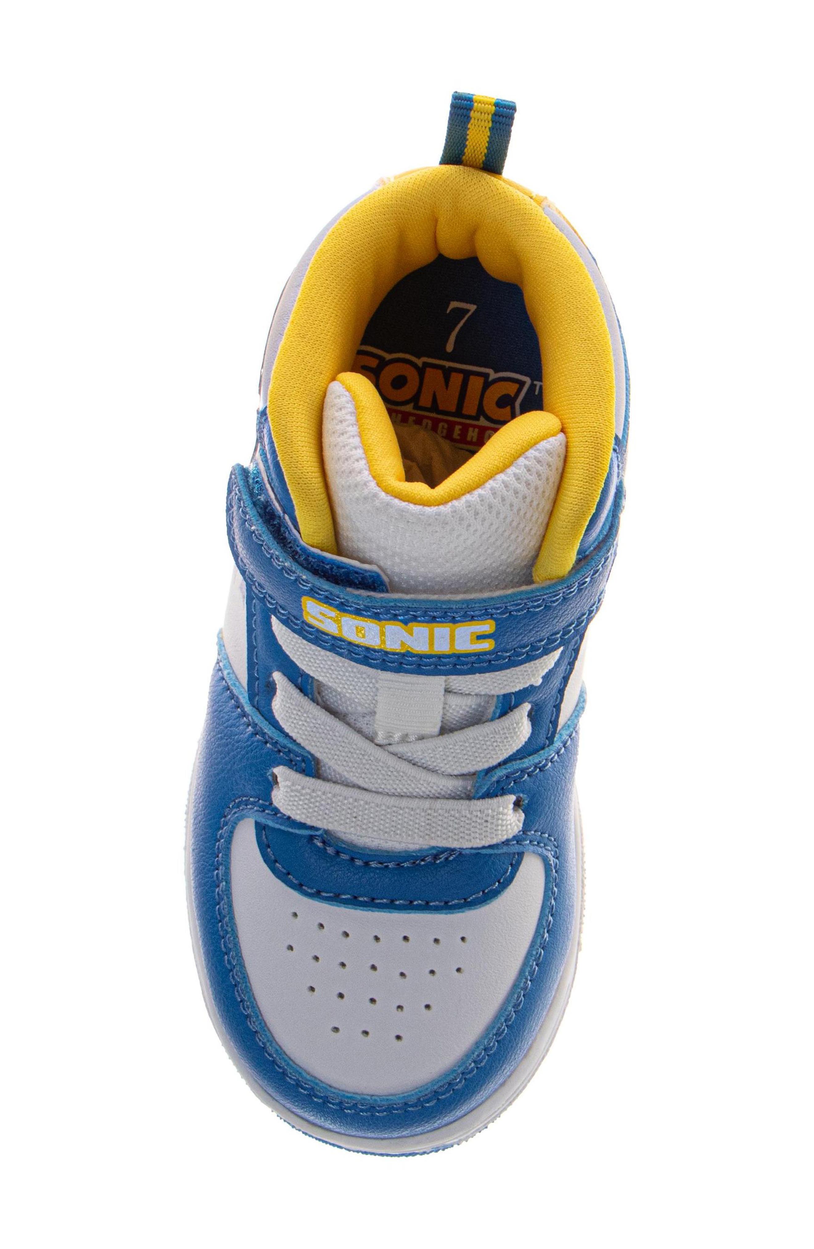 Kids' Sonic the Hedgehog High Top Sneaker, Alternate, color, BLUE