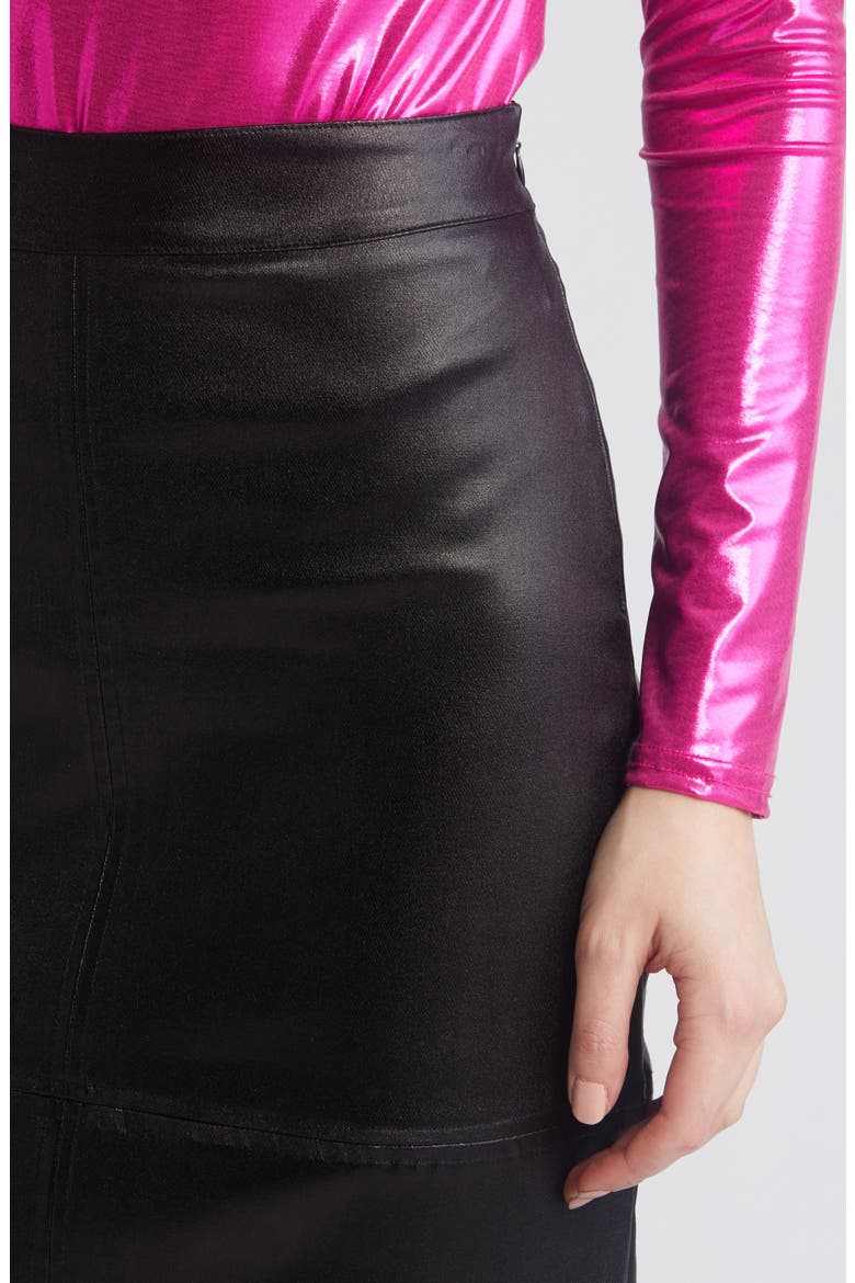Iggy Metallic Maxi Skirt, Alternate, color, BLACK