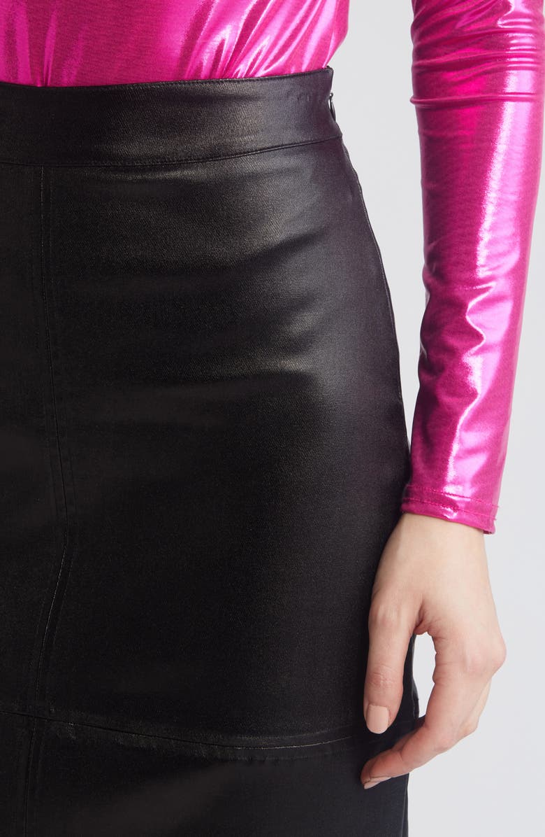 NIKKI LUND Iggy Metallic Maxi Skirt, Alternate, color, Black