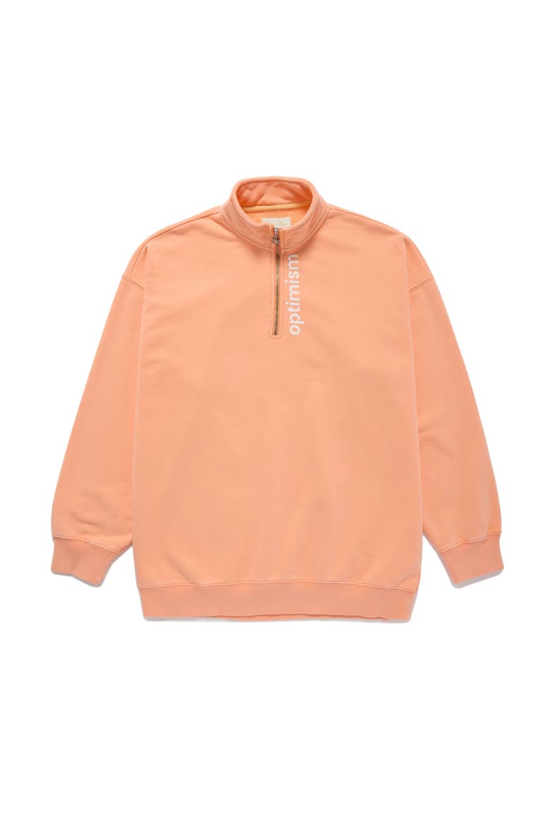 Optimism 3/4 Zip Up, Alternate, color, Coral