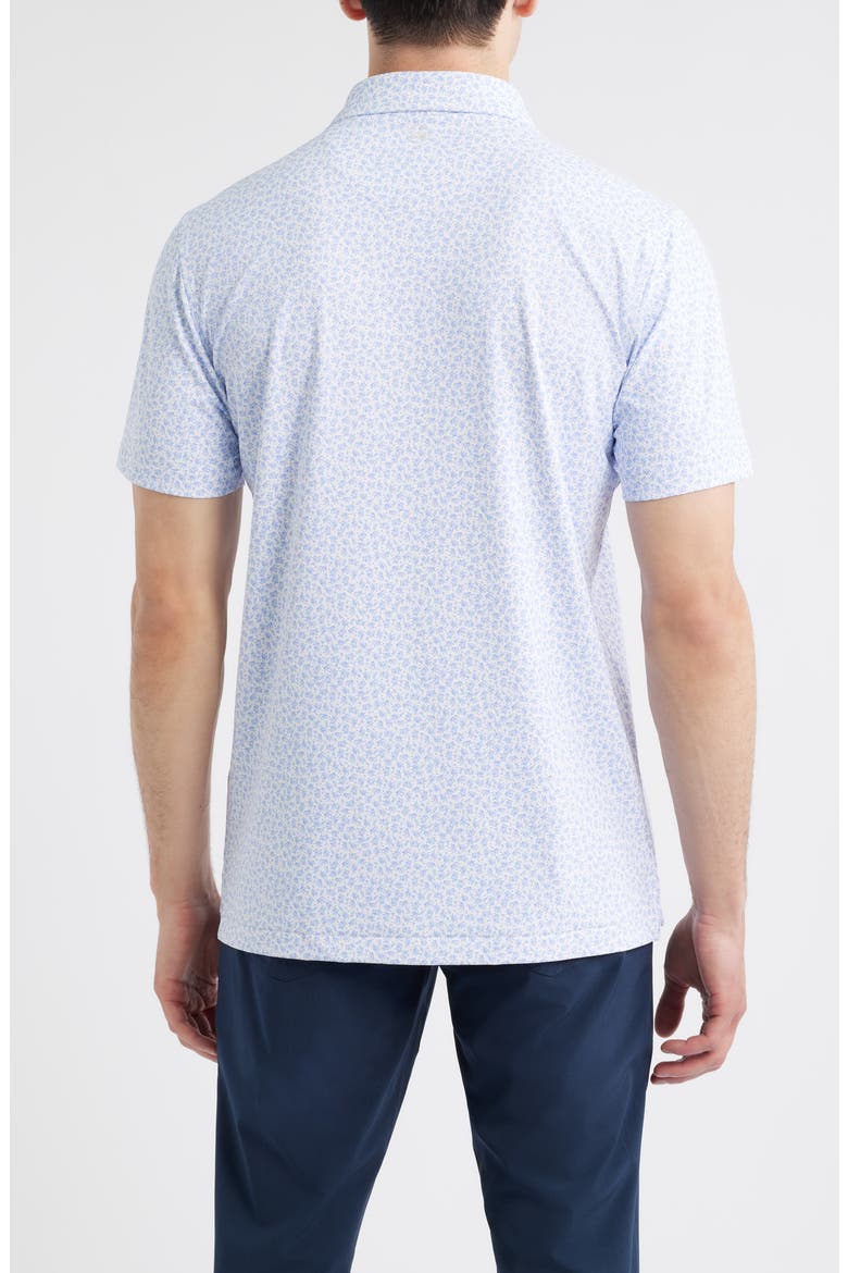 Olive Grove Martini Print Performance Jersey Polo, Alternate, color, WHITE