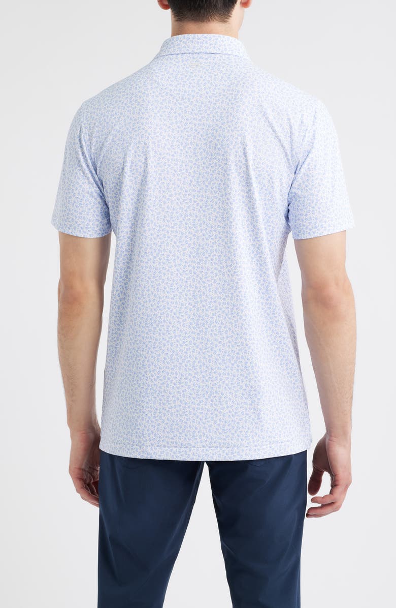 Peter Millar Olive Grove Martini Print Performance Jersey Polo, Alternate, color, White