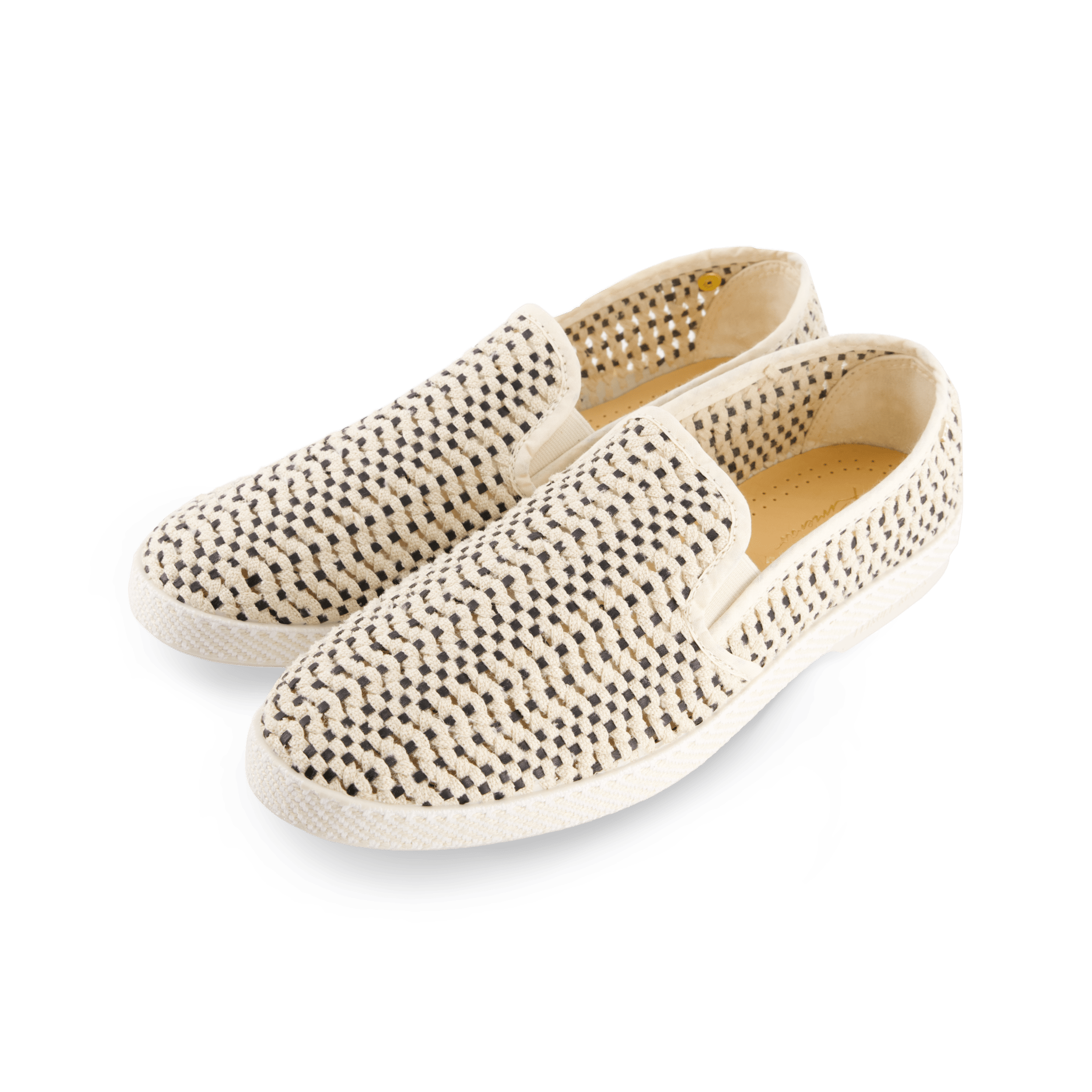 Rivieras Woven Slip-On Loafer, Alternate, color, Ecru And Black