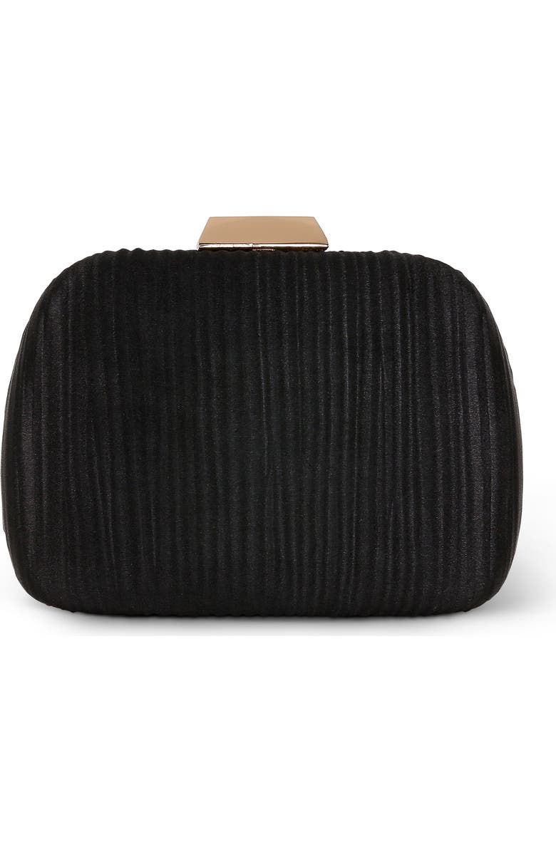 Jewel Badgley Mischka Halo Crystal Panel Minaudiere, Alternate, color, Black