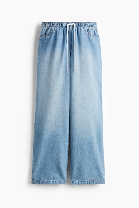 Denim Drawstring Trousers