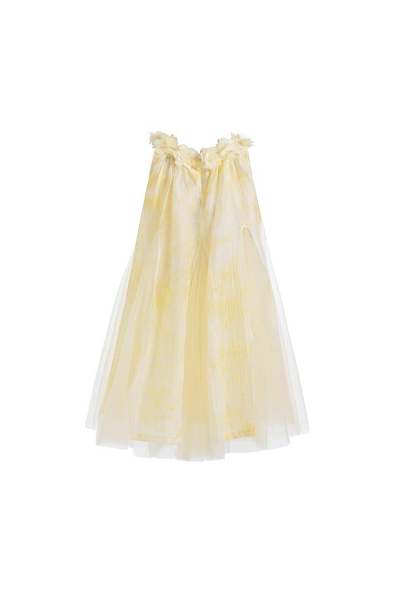 Solavie Floral Layered Dress, Alternate, color, Yellow