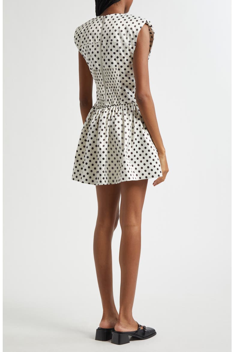 Print Dot Corset Minidress, Alternate, color, EGRET