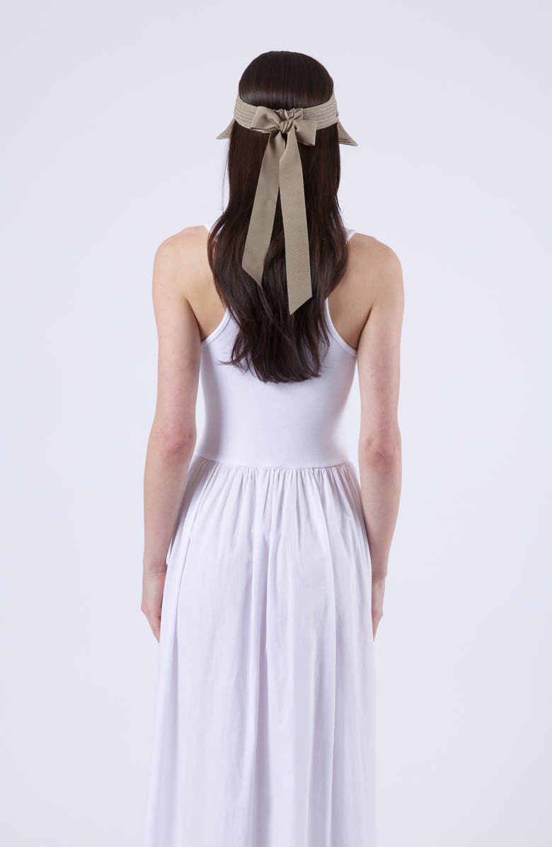 Eugenia Kim Ricky Packable Straw Visor, Alternate, color, Khaki