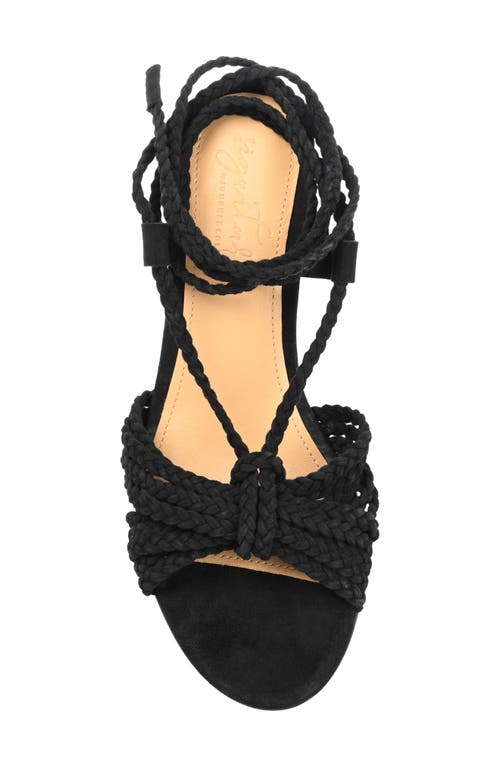 Journee Signature Railee Ankle Tie Sandal In Black