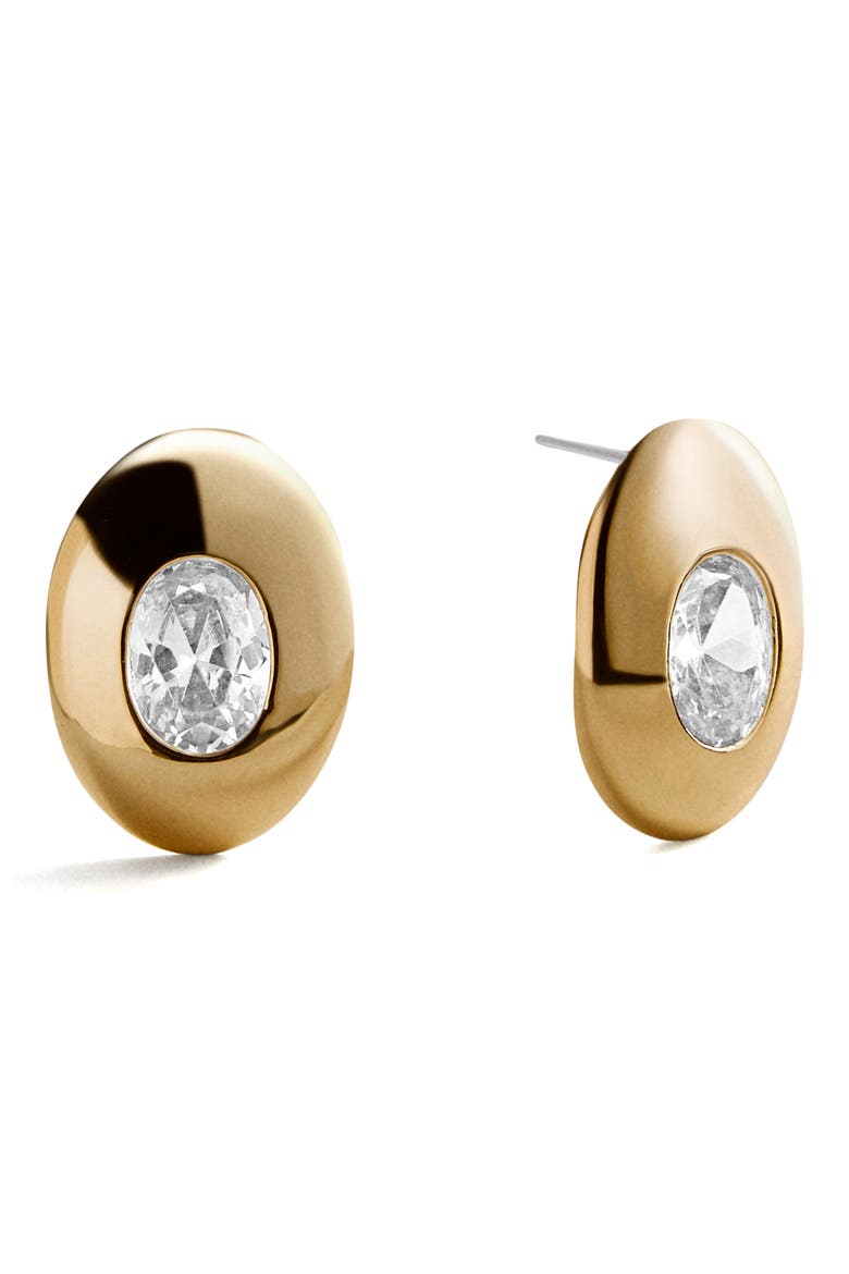 Maude Cubic Zirconia Stud Earrings, Main, color, CLEAR