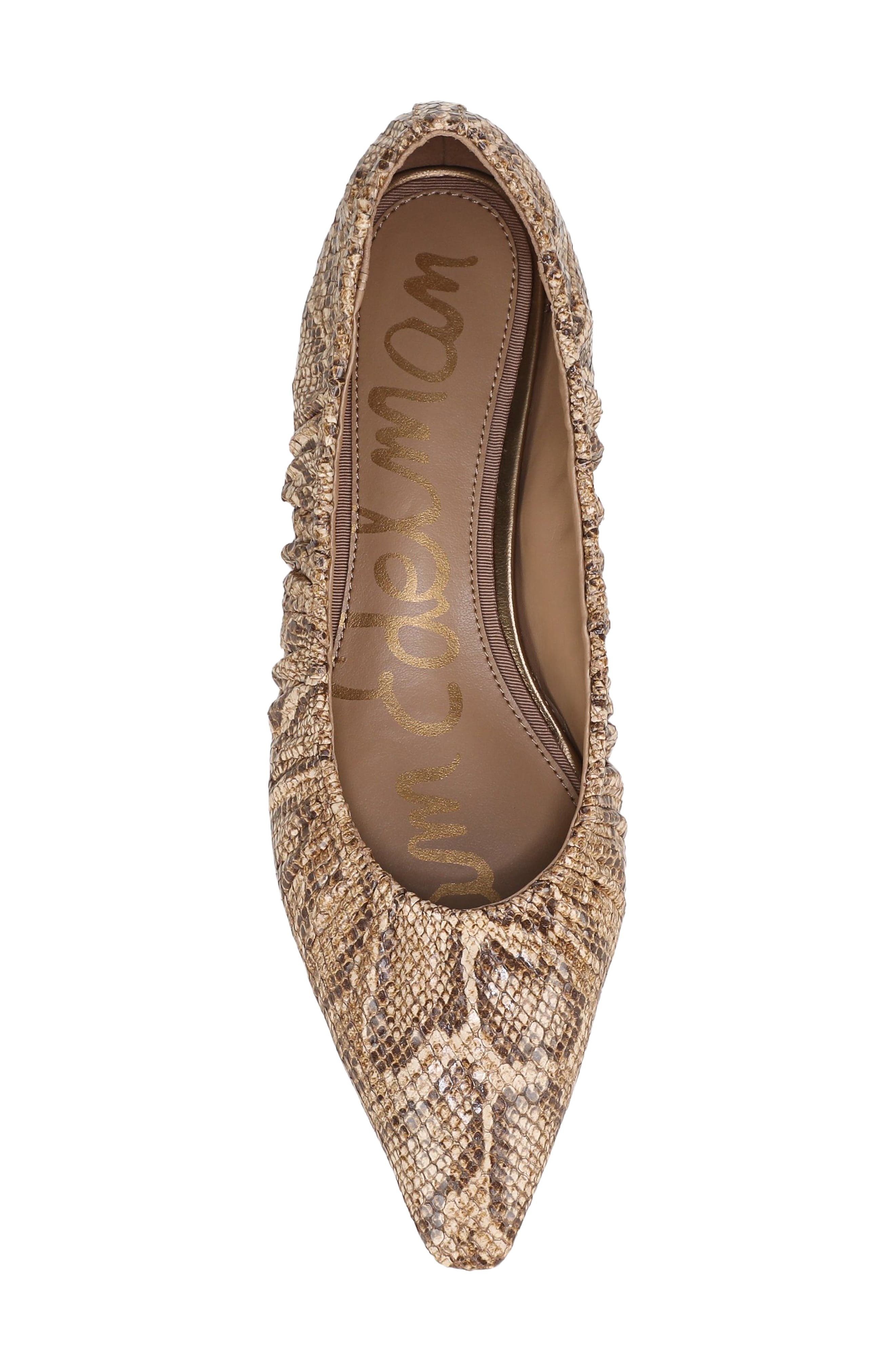 Essex Pointed Toe Flat, Alternate, color, LIGHT SAND