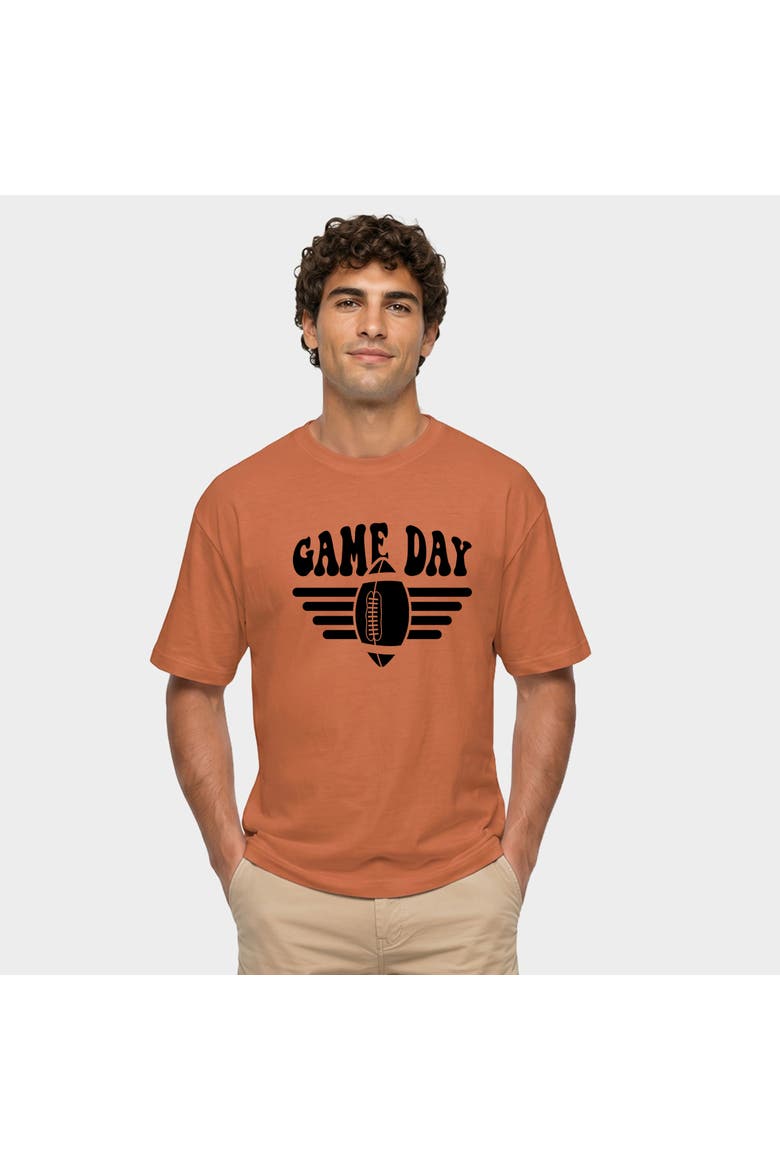 Football Game Day Stripes Garment Dyed Graphic T-Shirt, Main, color, Yam