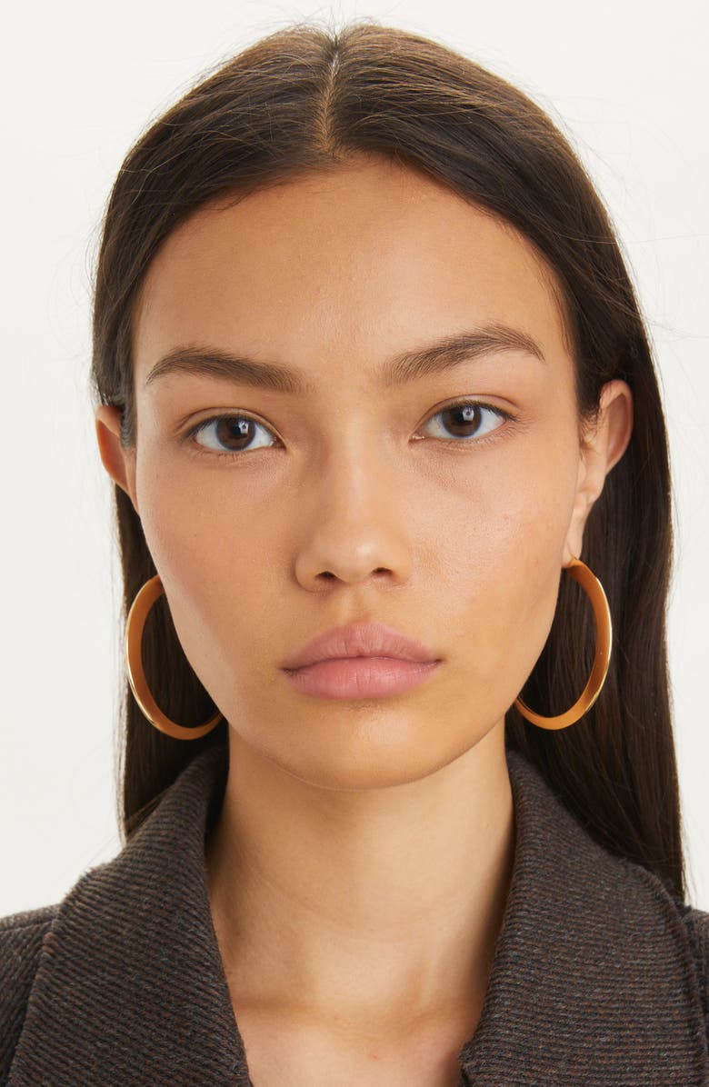 Tory Burch Oversize Essential Hoop Earrings, Alternate, color,