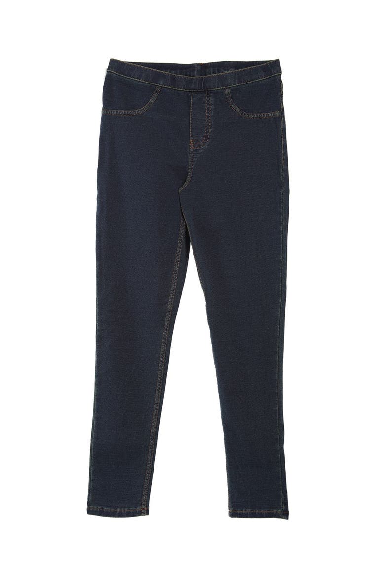 Kids' Pull-On Cotton Blend Denim Leggings, Main, color, Blue Denim