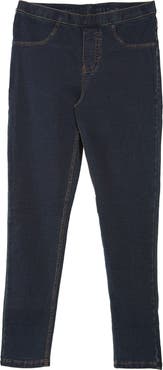 MeMoi Kids' Pull-On Cotton Blend Denim Leggings