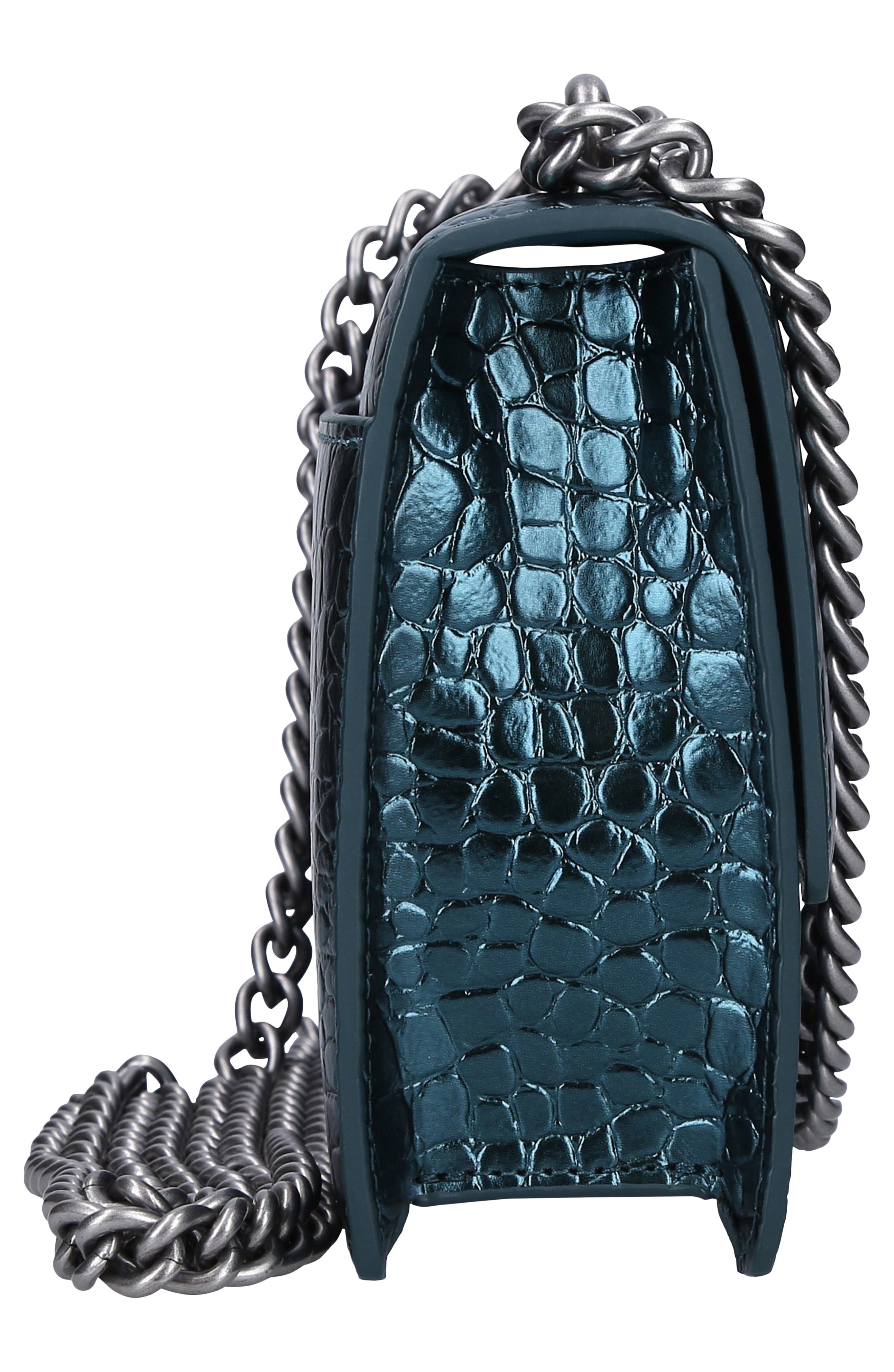 Kurt Geiger London Small Shoreditch Metallic Leather Crossbody Bag, Alternate, color, 