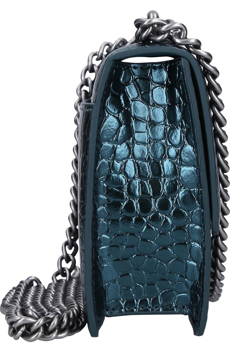 Kurt Geiger London Small Shoreditch Metallic Leather Crossbody Bag, Alternate, color,