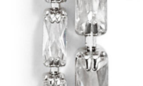 Nordstrom Cubic Zirconia Tassel Earrings In Clear- Silver