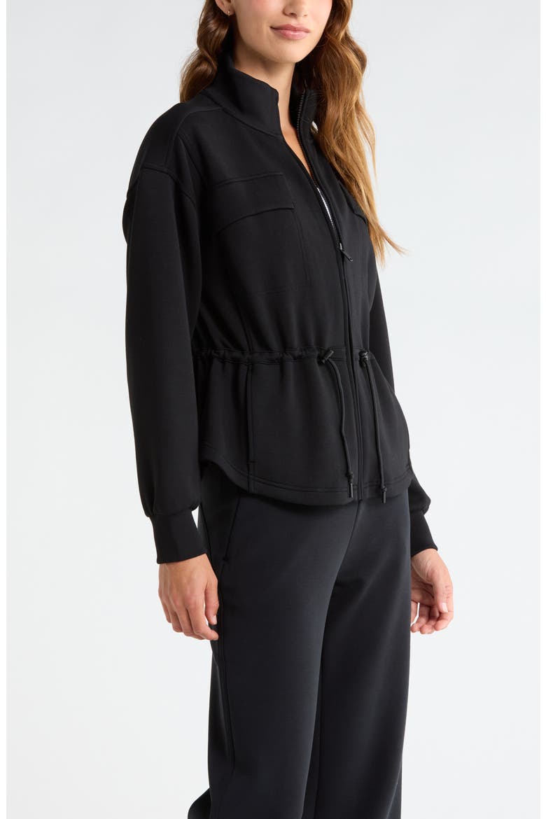 Soft Luxe Utility Jacket, Alternate, color, BLACK