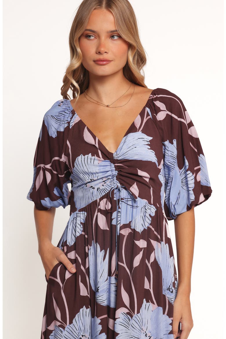 Annabella Poppy Maxi Dress, Alternate, color, BLUE POPPIES