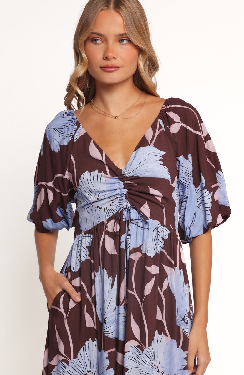 Petal & Pup Annabella Poppy Maxi Dress, Alternate, color, Blue Poppies