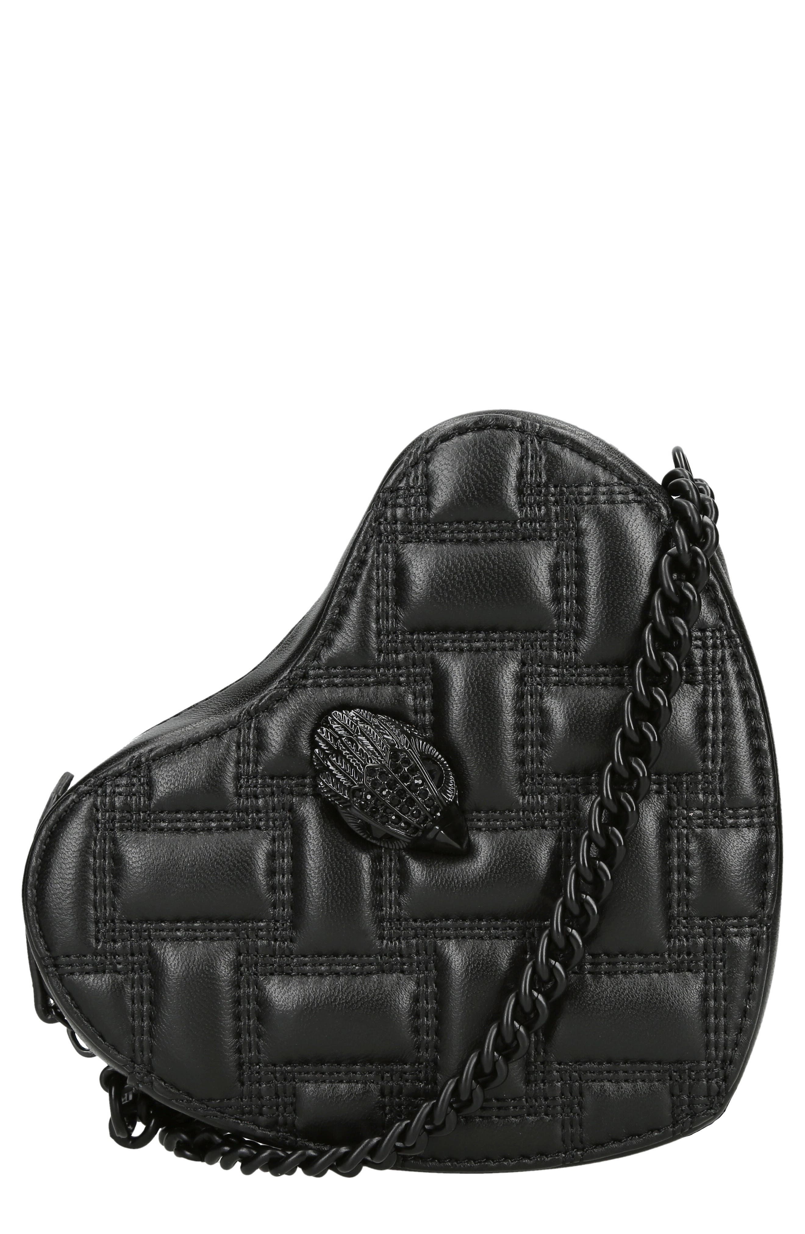 Kurt Geiger London Kensington Drench Quilted Leather Heart Crossbody Bag, Main, color, 