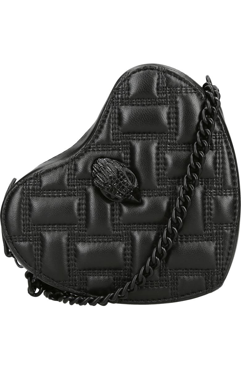 Kurt Geiger London Kensington Drench Quilted Leather Heart Crossbody Bag, Main, color,