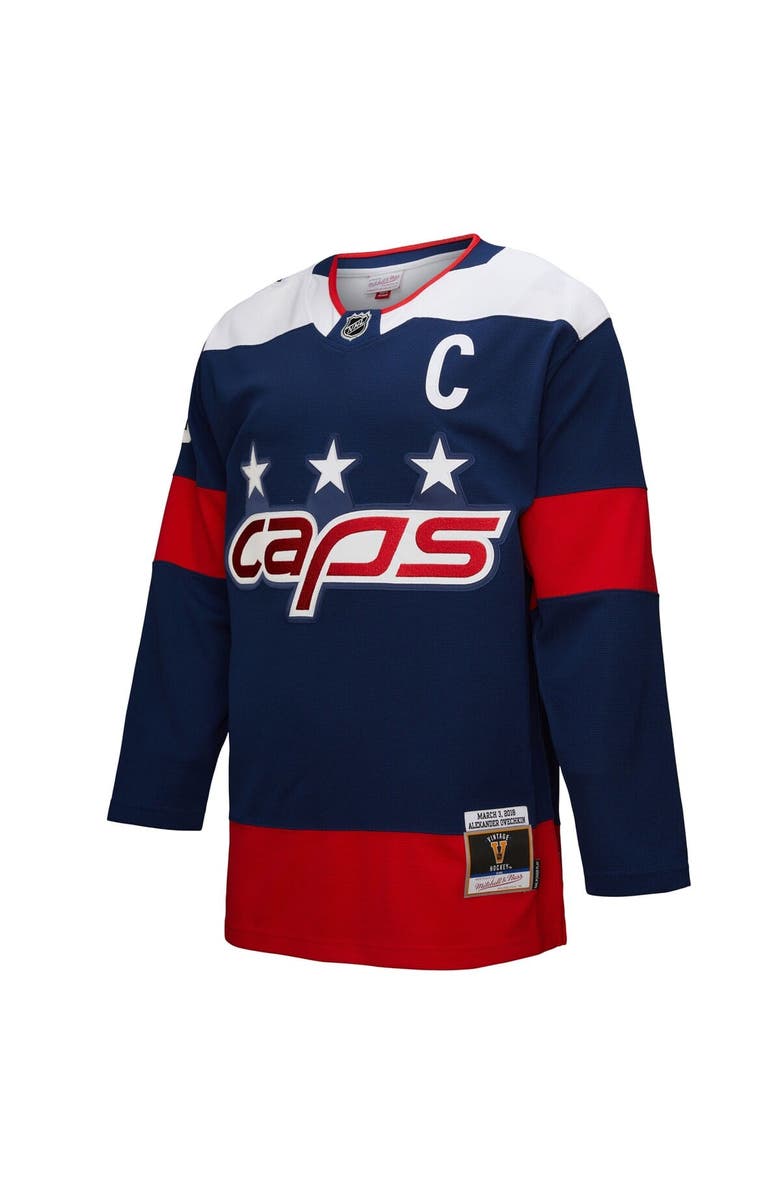 Mitchell & Ness Men's Mitchell & Ness Alexander Ovechkin Navy Washington Capitals Power Play Jersey, Alternate, color, Navy