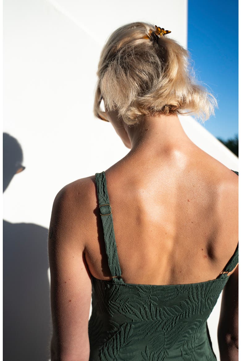 The Marco Long Torso One-Piece Swimsuit, Alternate, color, PINE