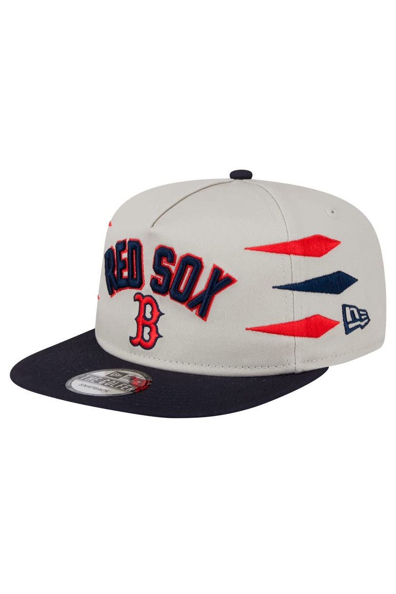 Men's New Era Cream Boston Red Sox Iron Golfer Snapback Hat, Main, color, Cream