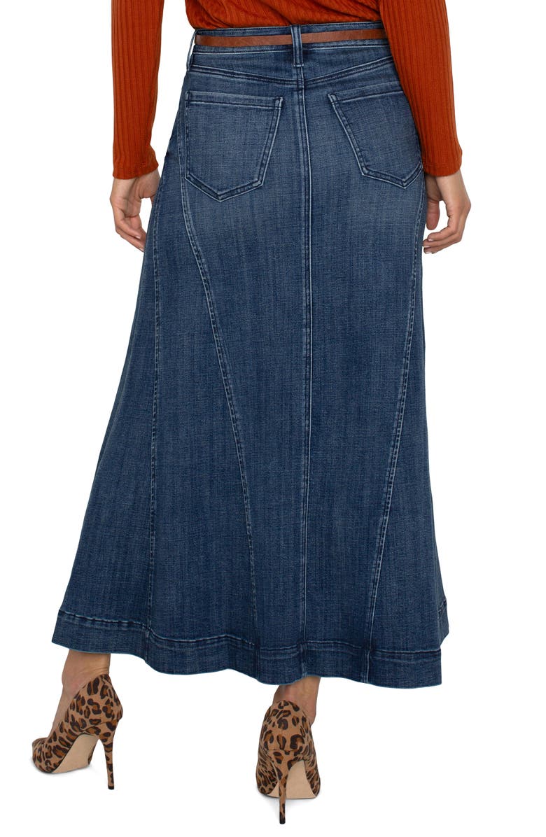 Liverpool Los Angeles Mermaid Denim Maxi Skirt, Alternate, color, 