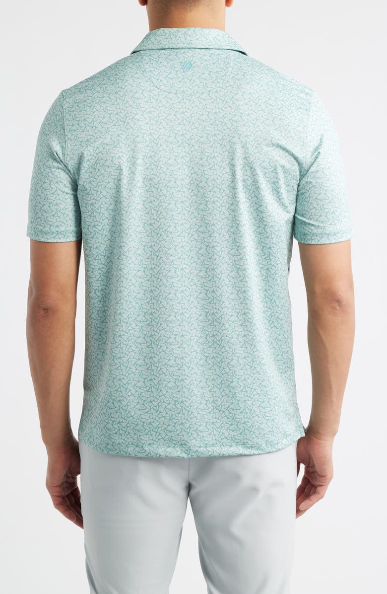 Johnston & Murphy XC+<sup>™</sup> Ace Performance Golf Polo, Alternate, color, Surf Green Golf Ball