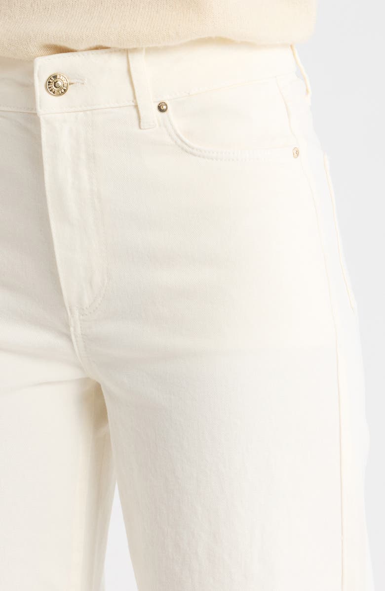 PAIGE Anessa High Waist Ankle Wide Leg Jeans, Alternate, color, Champagne Ecru