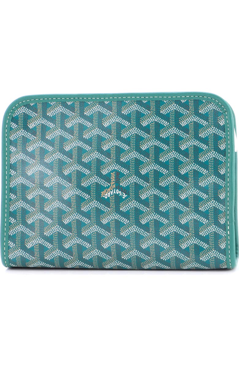 Pre-Owned Goyard Jouvence Toiletry Pouch Coated Canvas PM, Main, color, Green