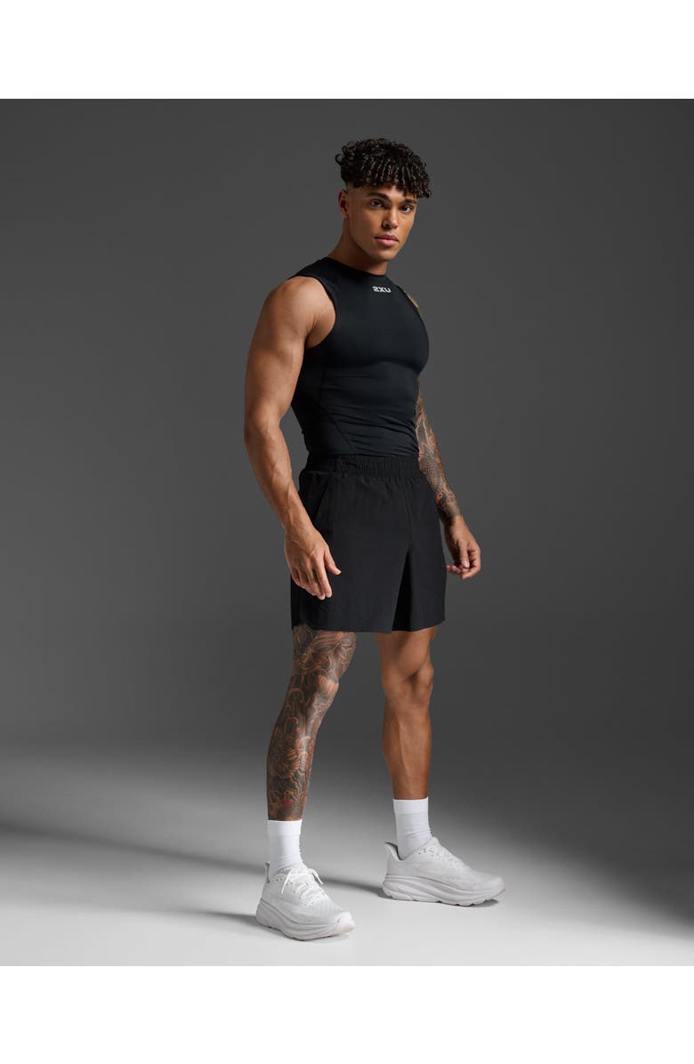 2XU Core Compression Sleeveless, Alternate, color, Black/Silver