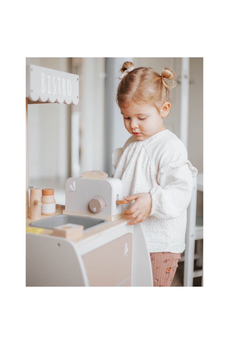 Wooden Toaster Play Set Tan, 10 Pieces, Alternate, color, Multicolored