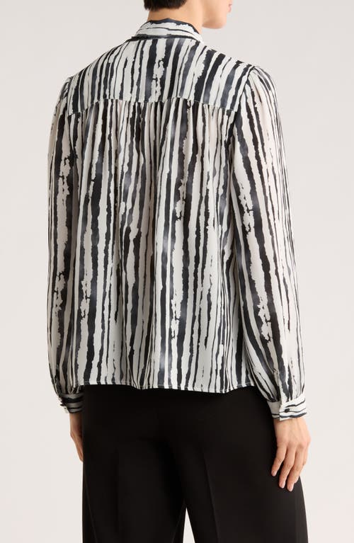 Gemma + Jane Tie Neck Georgette Top In Multi