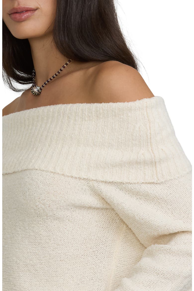 Drift Off Shoulder Sweater, Alternate, color, SALT CRYSTAL