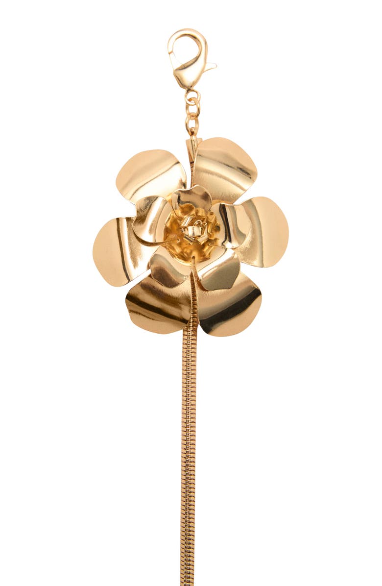 MANGO Flower Metal Belt, Alternate, color, 