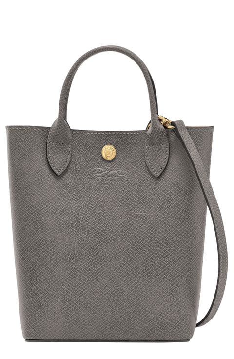 Épure North/South Leather Top Handle Tote