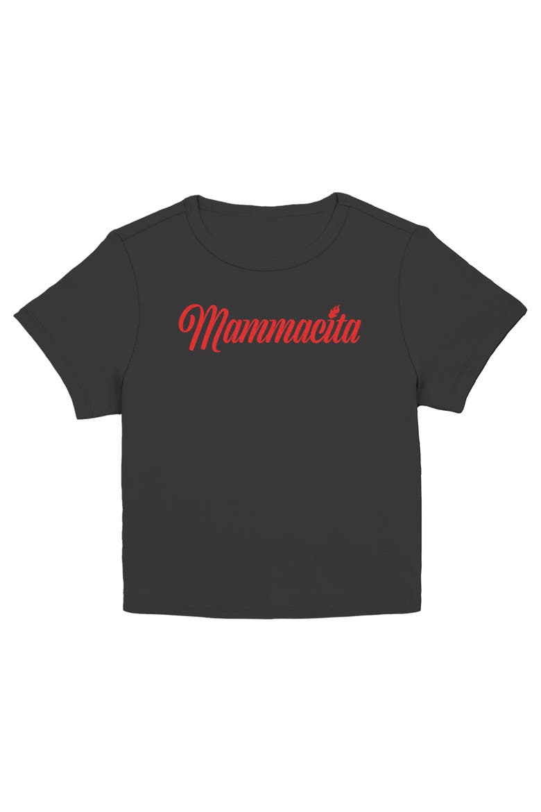 Junior's Lost Gods Fire Mammacita  Graphic T-Shirt, Main, color, Black