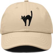 Dalix Black Cat Embroidered Casual Hat