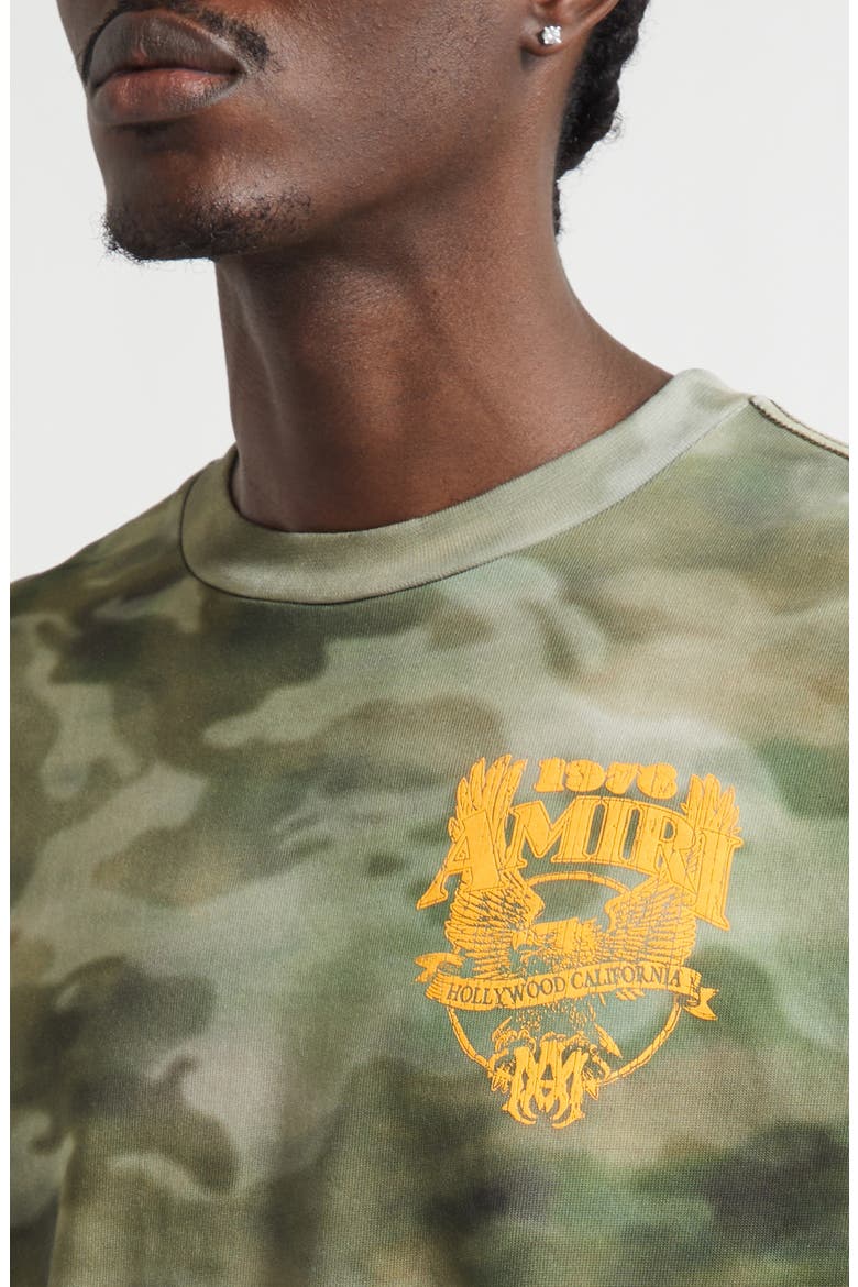 Eagle Blurred Camo Oversize Graphic T-Shirt, Alternate, color, CAMO