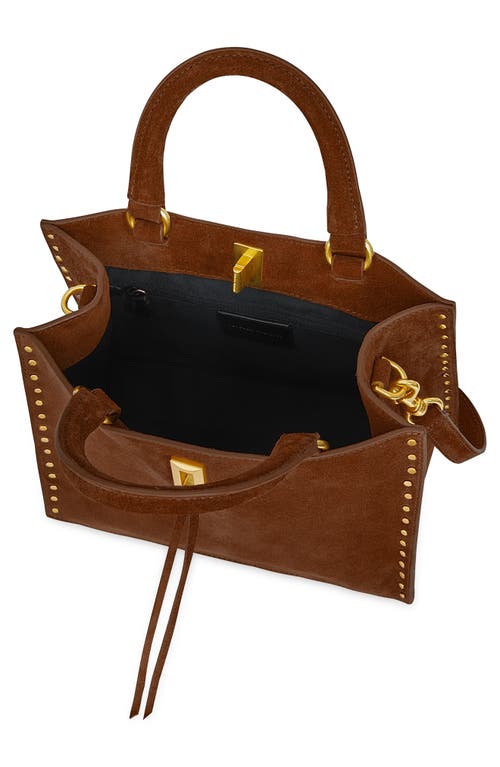 Rebecca Minkoff Small Darren Suede Tote In Brown