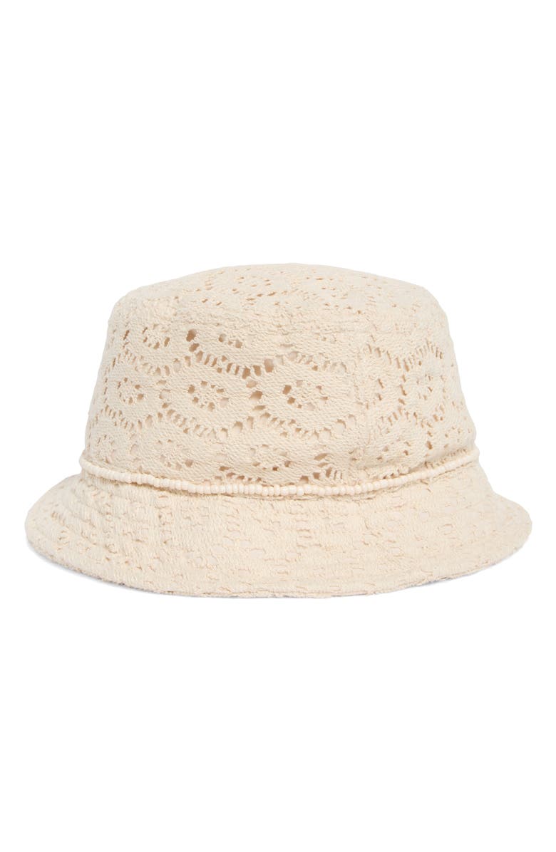 HONOR THE GIFT Friendship Crochet Cotton Bucket Hat, Alternate, color, Bone