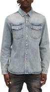 PURPLE BRAND Pumice Double Pocket Snap Front Shirt