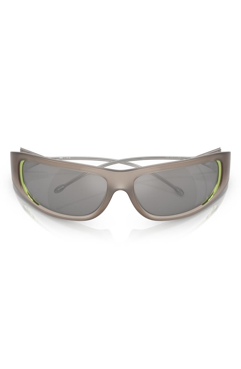 DIESEL<sup>®</sup> 61mm Oval Sunglasses, Alternate, color, Shiny Opal Grey/ Mirror Grey
