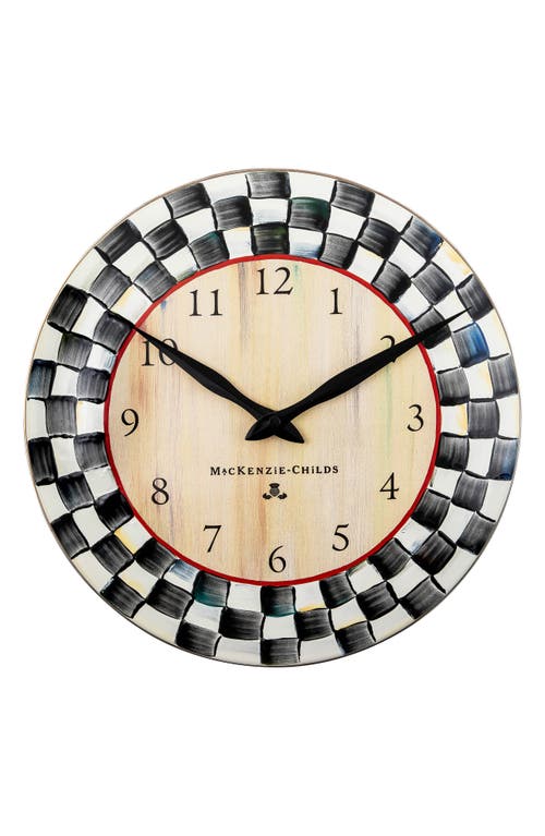 Mackenzie-childs Mackenzie Childs Courtly Check Enameled Steel Wall Clock