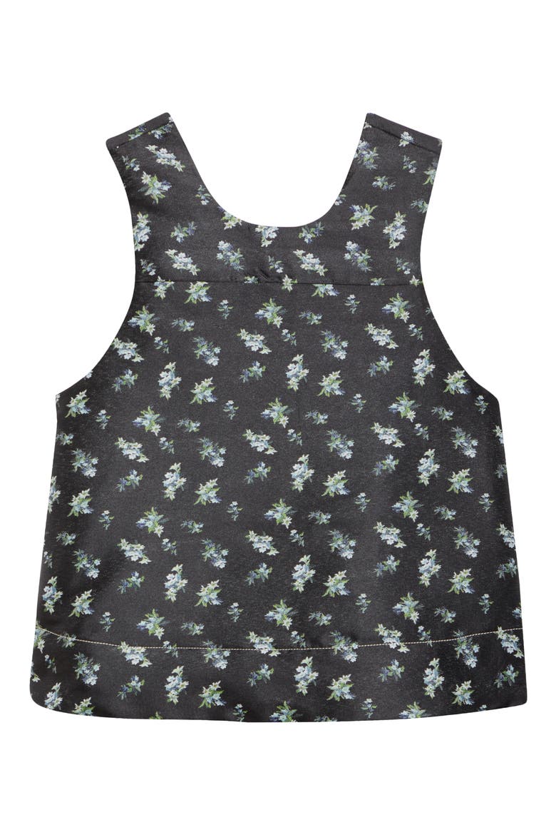 Floral Jacquard Shell, Alternate, color, BLACK